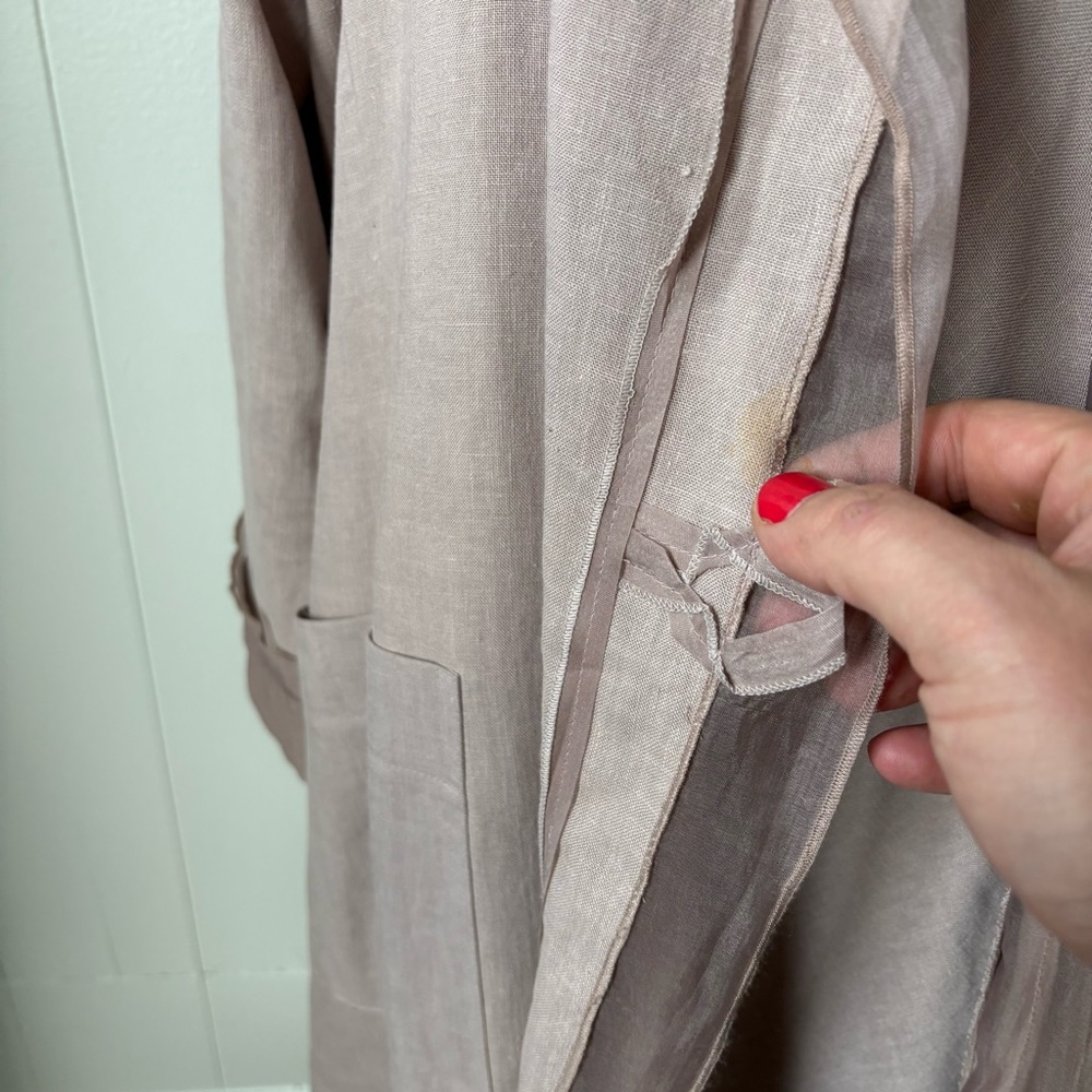 Vintage Tiar Bellomo Linen Blend Dress and Duster Set - Picture 4 of 16